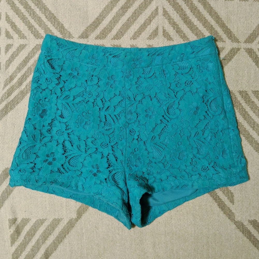 High Waisted Lace Shorts